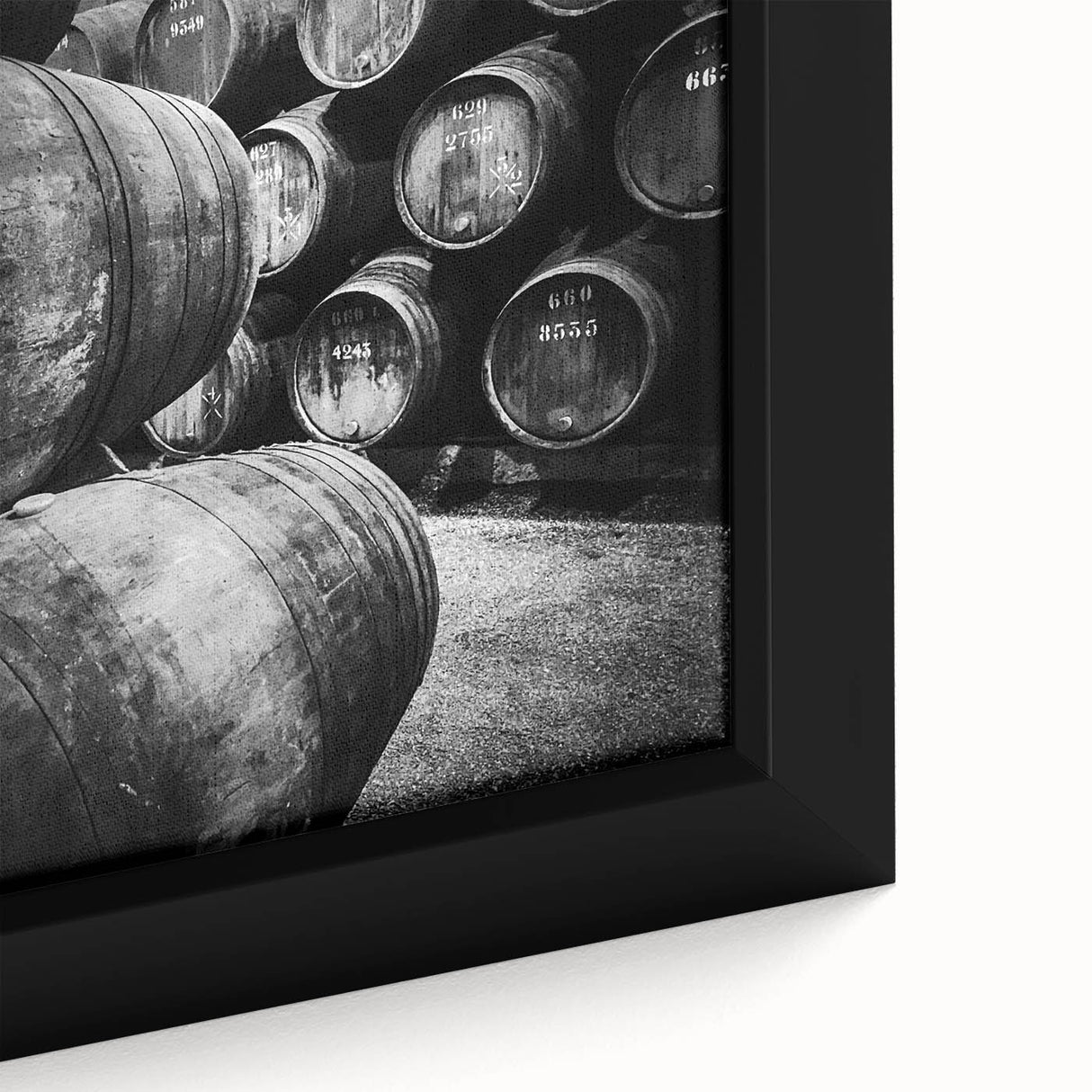 Extra large framed canvas featuring a textured portrayal of Porto, Portugal, with vibrant colorful art on a black background.