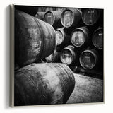 Framed canvas of a vintage-style Porto landscape, featuring colorful buildings and a black sky, ideal for living room decor.