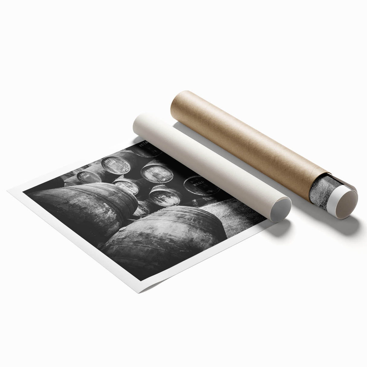 Extra large rolled print of Porto, Portugal scenery with vibrant floral elements, ideal for classy bathroom wall art.