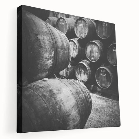 Porto, Portugal cityscape on large stretched canvas with vibrant blue and white tones, ideal for kitchen wall art.