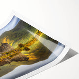 Extra large wall art featuring line art flowers in muted earth tones on a rolled canvas, ideal for large living room decor.