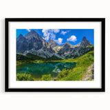 Extra large framed abstract art print depicting vibrant, colorful Slovakian scenery, ideal for living room decor.