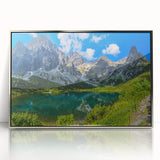 Framed acrylic print of a Slovakian landscape in muted earth tones, ideal for modern art wall decor.