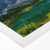 Art Deco poster of a European scenery in Slovakia on rolled canvas, featuring muted earth tones.