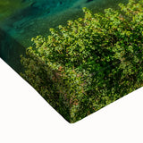 Large art depicting a black and white Slovakian landscape on stretched canvas, ideal for bedroom wall decor.