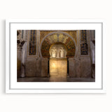 Extra large abstract art print of Andalucian scenery in muted earth tones on a framed canvas, ideal for living room decor.