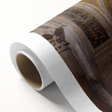 Art Deco poster of Andalucian scenery on rolled canvas, featuring soft pastel shades, ideal for nursery wall art.