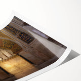 Extra large wall art featuring line art flowers and vibrant green tones on a rolled print, ideal for large living room decor.