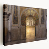 Large stretched canvas featuring a scenic Andalucian landscape with muted earth tones, ideal for kitchen wall art.