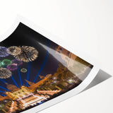 Extra large wall art featuring line art flowers in muted tones on a rolled print, ideal for large living room decor.