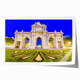 Extra large rolled print featuring a vibrant floral scene in Madrid, suitable as art wall dining room decor.