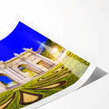 Extra large wall art featuring line art flowers in muted earth tones on a rolled print, suitable for large living room decor.