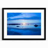 Abstract art print of a colorful, textured European landscape on a large black-framed canvas, ideal for living room decor.