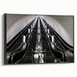 Black and white wall art featuring a vintage landscape of a European city on a framed canvas, suited for bedroom decor.