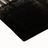 Black and white landscape art painting of the Vatican on stretched canvas, ideal for bedroom wall decor.