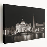 Large canvas print of European Vatican scenery in muted earth tones, suitable for kitchen wall art.