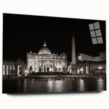 Acrylic print of the Vatican scenery in muted earth tones, ideal for bedroom or dining room art.