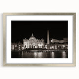 Textured art print of an abstract European scenery in muted earth tones on a framed silver mat, ideal for bedroom art.