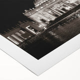 Art deco poster of the Vatican on rolled canvas, featuring muted earth tones, ideal for dining room wall art.