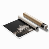 Large rolled print of the Vatican scenery in muted earth tones, ideal for classy bathroom wall art.