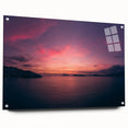 Acrylic print of an abstract Acapulco scenery in vibrant blue and green tones, ideal for dining room decor.
