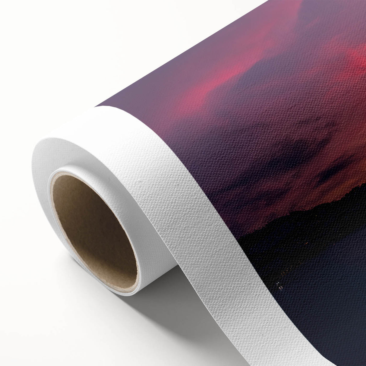 Art deco poster of Acapulco scenery on rolled canvas, featuring pastel shades.