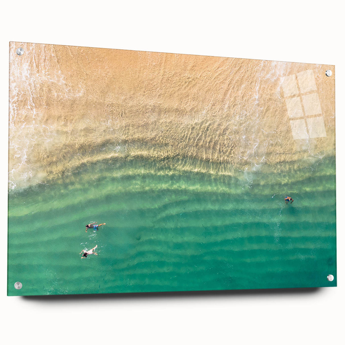 Acrylic print of Cabo San Lucas scenery in muted earth tones, ideal for dining room decor.