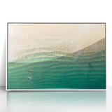 Acrylic print of Cabo San Lucas scenery, featuring a white frame and vibrant oceanic colors.