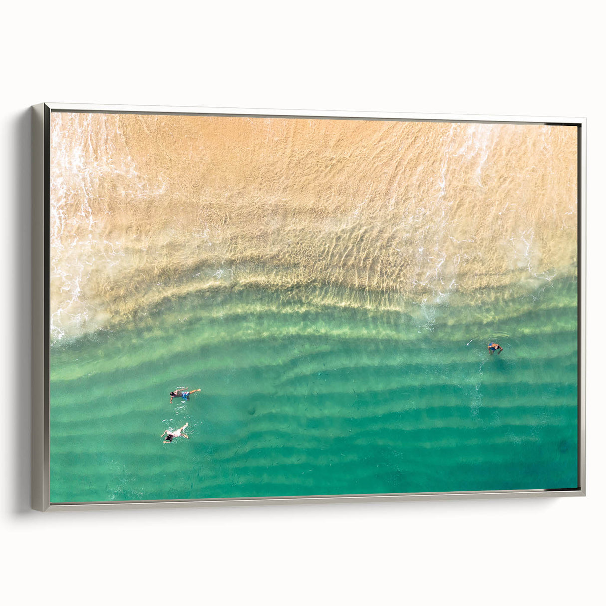 Framed canvas landscape art painting of Cabo San Lucas with vibrant colors on a black background.