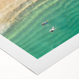 Art deco poster of Cabo San Lucas scenery on rolled canvas, featuring muted pastel tones, ideal for dining room wall art.