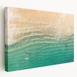 Scenic view of Cabo San Lucas on stretched canvas, featuring vivid blue and green tones, ideal for kitchen wall art.