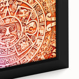 Black wall art featuring a textured Cancun scenery in vibrant colors on a framed canvas, ideal for living room decor.