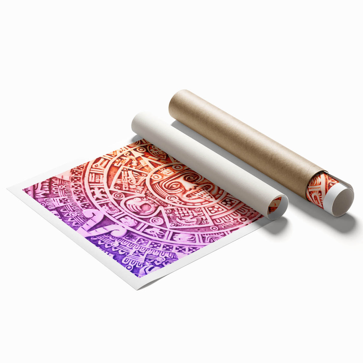 Extra large rolled print of Cancun scenery with vibrant floral elements, ideal for classy bathroom wall art.