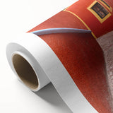 Art deco poster of Guanajuato scenery on rolled canvas, featuring vibrant hues, ideal for nursery wall art.