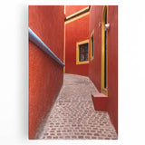 Black and white stretched canvas featuring a detailed view of Guanajuato, Mexico, ideal for kitchen wall art.