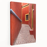 Colorful depiction of Guanajuato, Mexico on stretched canvas, vibrant with bold hues, ideal for kitchen wall art.