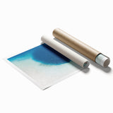 Extra large rolled print of a serene Quintana Roo scenery featuring lush florals in soft green and blue tones.