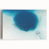 Black and white stretched canvas featuring a serene Quintana Roo landscape, ideal for kitchen wall art.