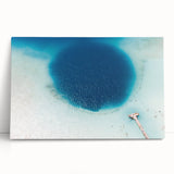 Black and white photograph of Quintana Roo scenery on stretched canvas, ideal for kitchen wall art.