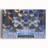 Black and white stretched canvas of a scenic Middle Eastern landscape, ideal for kitchen wall art.