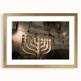 Extra large wall art featuring an abstract textured print of Jerusalem in muted gold and brown tones.