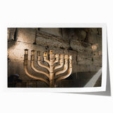 Rolled print of Jerusalem scenery with muted earth tones, ideal for art wall in dining room.