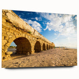 Acrylic print of a Middle Eastern landscape in muted earth tones, ideal for bedroom or dining room decor.