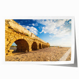 Extra large rolled print of a Middle Eastern scenery with vibrant floral motifs, ideal for art wall dining room.