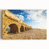 Black and white stretched canvas of a Middle Eastern landscape, ideal for kitchen art.