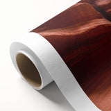 Art Deco poster of Middle-Eastern Jordan scenery in muted earth tones on rolled canvas, ideal for nursery wall art.