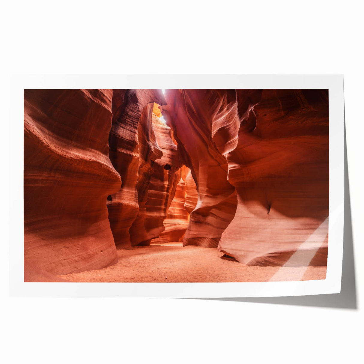 Extra large rolled print of a Jordanian landscape featuring muted earth tones, ideal for art wall dining room.