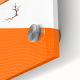 Large abstract wall art depicting a Middle Eastern scenery in muted earth tones, acrylic glass print.