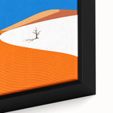 Extra large framed canvas featuring a textured black wall art scene of Oman with colorful accents.