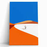 Black and white stretched canvas of Middle Eastern scenery, suitable as large kitchen wall art or for bedroom ambiance.